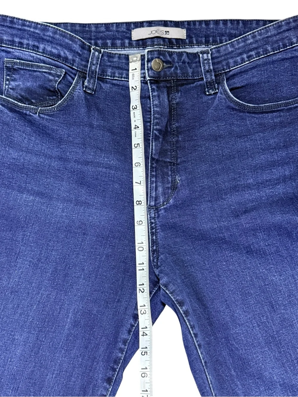 Joe’s Jeans High Rise Kick Flare Jeans Size 32 Dark Wash Raw Hem Stretch Denim